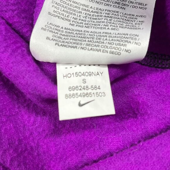 Nike Hoodie Women's Small Purple Therma-Fit Dots Training Pullover 696248-584 - Picture 9 of 9
